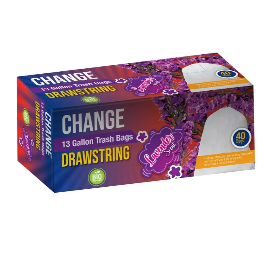 13 Gallon Trash Bags Draw String - 50ct