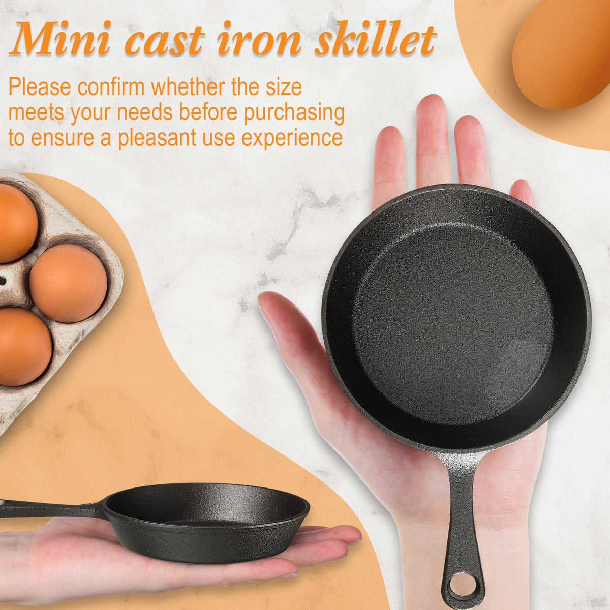 4 Inch Mini Cast Iron Skillet