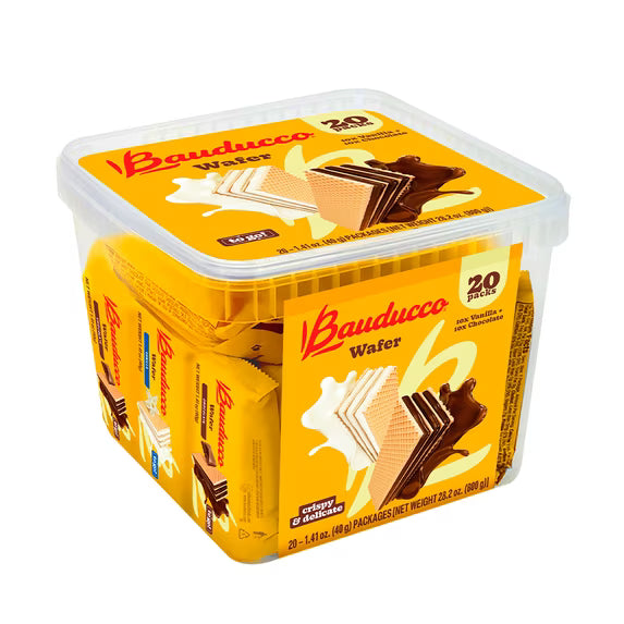 Bauducco Chocolate & Vanilla Wafer Cookies