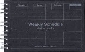 Dayfree Weekly Schedule Pad