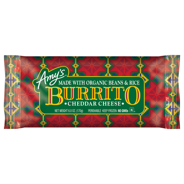 Amy's Frozen Meal - Burrito - Cheddar Cheese