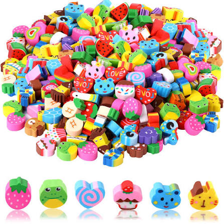 Small Character Erasers