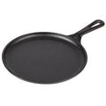 Round Pre-Seasoned Cast Iron Griddle with Handle 10"